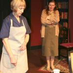 The surroundings come to life for Mrs. Dudley, played by Cherie Trebon, left, and Eleanor Vance, by Sharah Truett, in &ldquo;The Haunting of Hill House&rdquo; running Feb. 24-March 11, in the Port Angeles Community Playhouse. Photo by Kate Carter