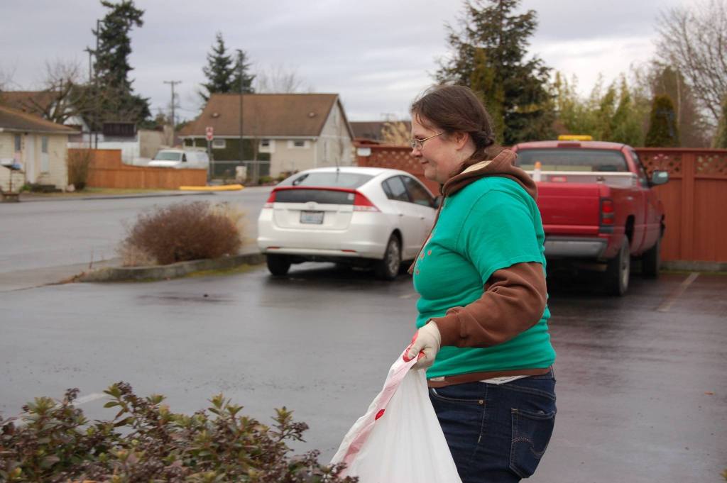 Volunteers gathered to clean up dowtown Sequim