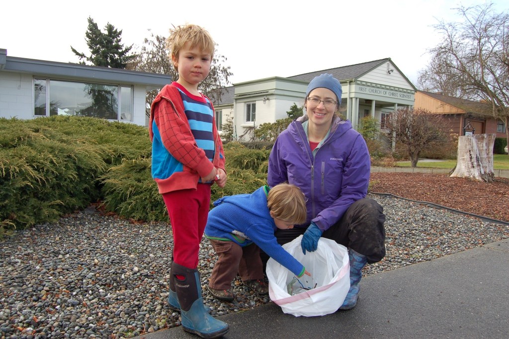 Volunteers gathered to clean up dowtown Sequim