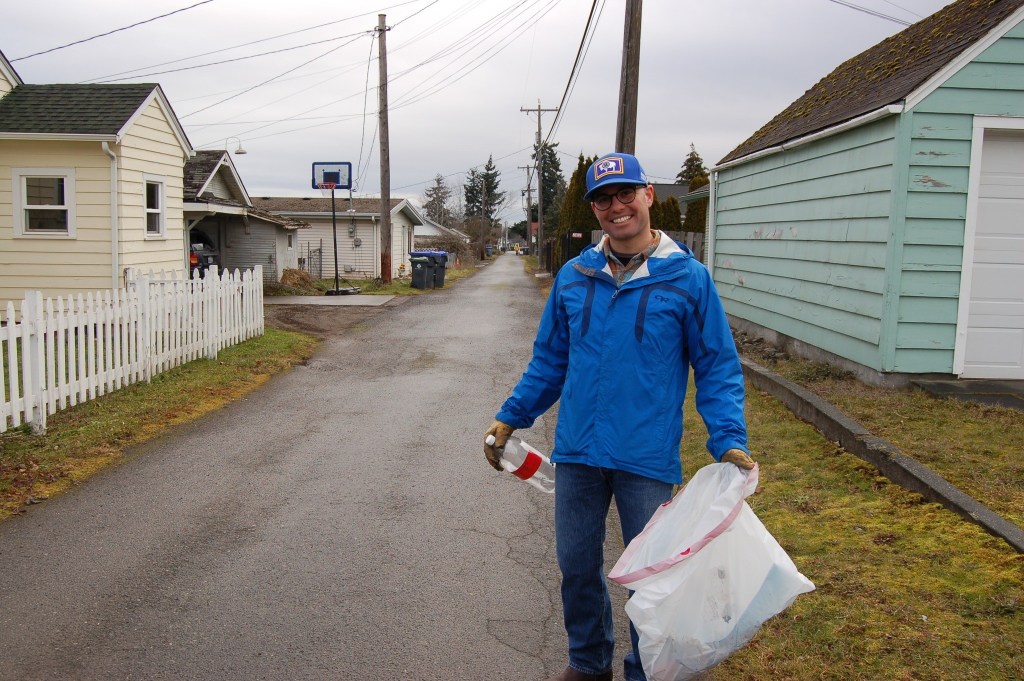 Volunteers gathered to clean up dowtown Sequim