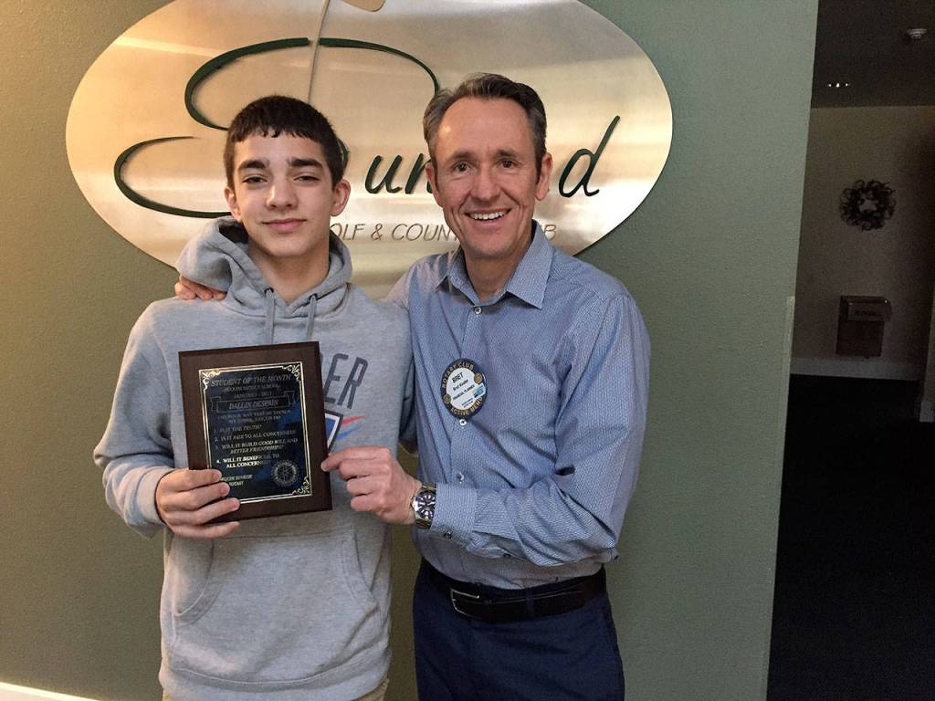 Milestone: Despain named Sunrise Rotary’s Student of Month