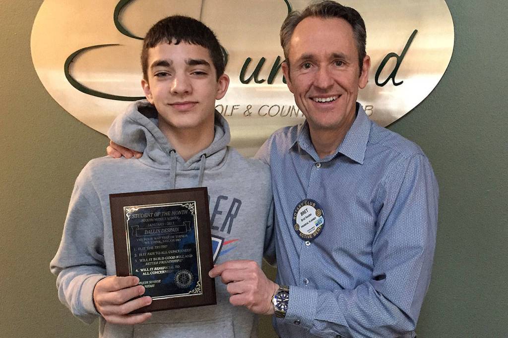 Milestone: Despain named Sunrise Rotary’s Student of Month