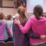 A mother and daughter participate in worship music together at the Olympic Peninsula Women&rsquo;s Fellowship&rsquo;s first conference on Feb. 24-25 in Dungeness Community Church. Photo by Erin Henderson
