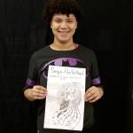 Using Japanese Manga as inspiration, Sequim High School junior Dominique Hatton won the poster contest for the 12th Student Film Festival and Art Show. Submitted photo