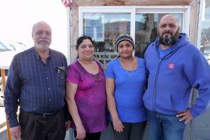 Ready to serve you at Kettel&rsquo;s 76 are members of the Khela family: From left, Singh, Ramesh, Raman and Hap. Sequim Gazette photo by Patricia Morrison Coate