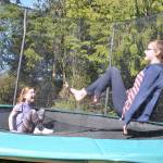 Diabetics like Chloe Loucks, left, continue to do everyday things like jump on a trampoline with her sister Emily but in the winter months it&rsquo;s been hard to be active, she says. Sequim Gazette photo by Matthew Nash