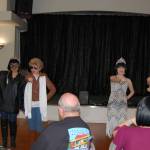Sequim Irrigation Festival Royalty Queen Karla Najera, left, and Princesses Emily Straling, Alison Cobb and Abby Norman perform a skit during the Crazy Daze Breakfast on Friday, April 5. Sequim Gazette photo by Erin Hawkins