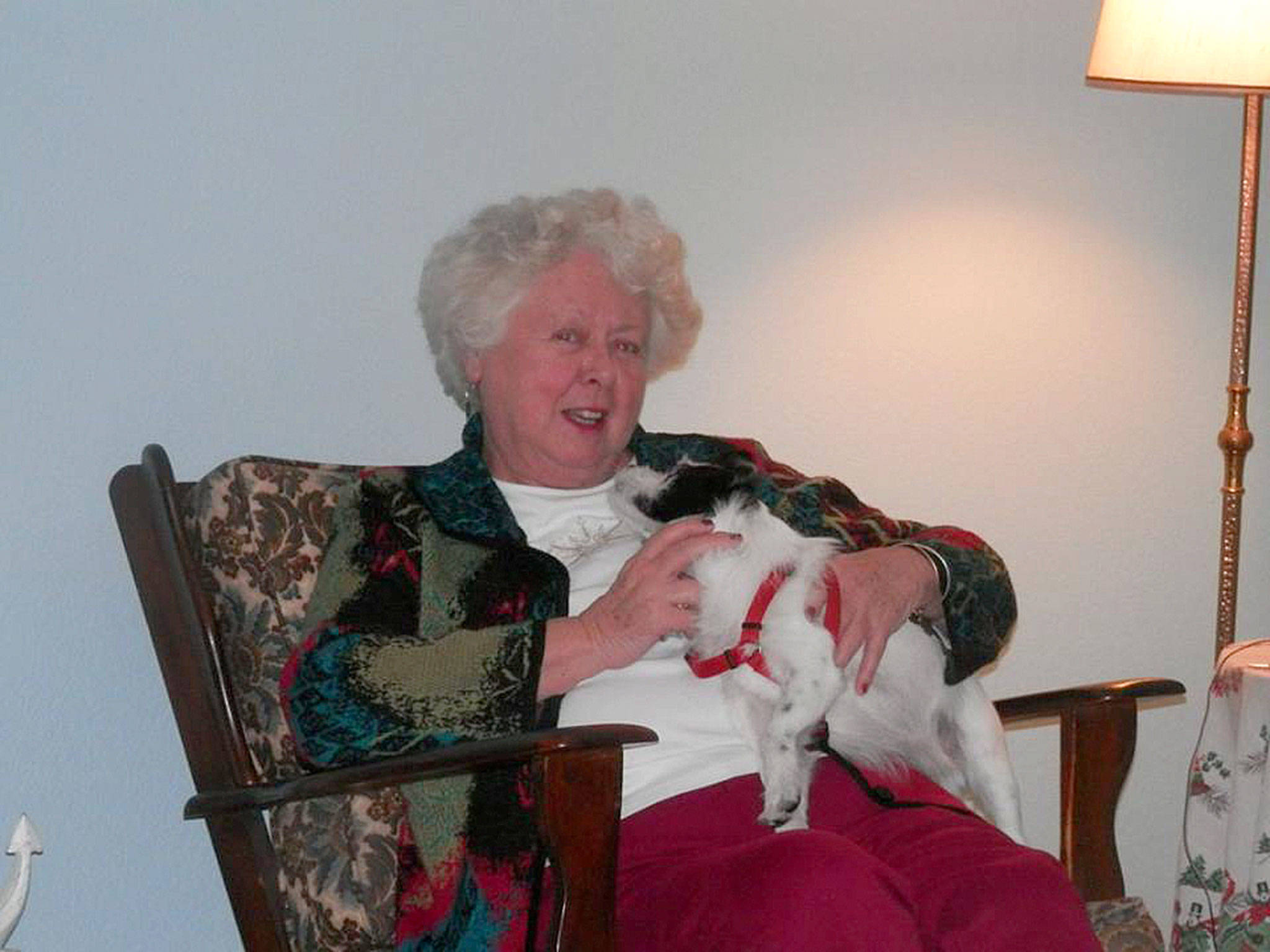 Cynthia Little, with her dog Jack, spent time with friends last December. Sisters Bernie and Maggie Philbin said, &ldquo;There&rsquo;s probably not a person in Sunland who didn&rsquo;t know her.&rdquo; Photo courtesy of the Philbin Family