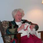 Cynthia Little, with her dog Jack, spent time with friends last December. Sisters Bernie and Maggie Philbin said, &ldquo;There&rsquo;s probably not a person in Sunland who didn&rsquo;t know her.&rdquo; Photo courtesy of the Philbin Family