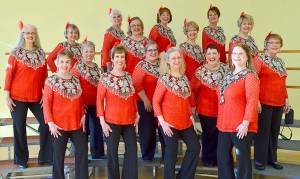 Members of the Grand Olympic Chorus recently competed in the International Sweet Adeline&rsquo;s Region 13 competition in Spokane. Although one of the smallest choruses there, it received many comments and compliments about its performance. The GOC meets every Monday for rehearsals from 6:30-9 p.m. at its rehearsal hall in the Bell Creek shopping center, at 990 E. Washington St. in Sequim, (near QFC). The chorus also will be hosting an ice cream social on Aug. 27 at Trinity United Methodist Church, 100 S. Blake Ave. Photo by Ken Lillagore
