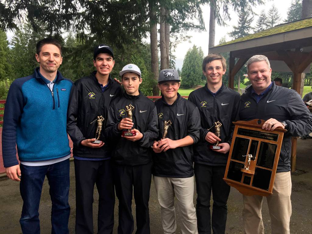 Boys golf: Sequim’s Wiker edges teammate for league title