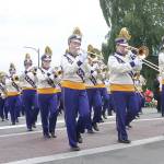 Sequim&rsquo;s annual Irrigation Festival Grand Parade sees about 100 entries each year including the Sequim High School Marching Band, seen here in 2016&rsquo;s parade. Sequim Gazette file photo by Michael Dashiell