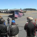A B-25 Mitchell rolls across the tarmac on the Wings of Freedom stop in Port Angeles on June 21. Keith Thorpe/Peninsula Daily News