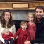 Jeremy Fodge, right, began as the new senior pastor for Faith Baptist Church Sequim this June after the retirement of Lonnie Jacobson after 20 years. Fodge and his wife Kailee have attended the church for about five years and have three girls &mdash; Judi, 4, April, 2, and Alexandra, 9 months. Photo courtesy of Jeremy Fodge