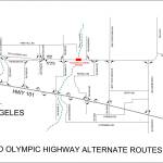 Clallam County officials plan to put out signs referring drivers to detours around the McDonald Creek Bridge closure along a portion of Old Olympic Highway. Map courtesy of Clallam County