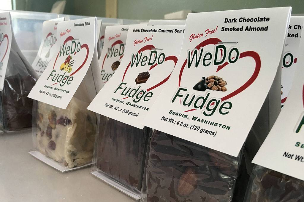 Even though it&rsquo;s in the name, Christina Norman, co-owner of WeDo Fudge, said her business isn&rsquo;t about fudge. She hopes it is used in opening up dialogue about faith. Sequim Gazette photo by Matthew Nash