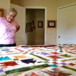 Murph Gerber saw the pattern for &ldquo;Dove in the Window&rdquo; at a show in Puyallup and continues to work on it as she readies for the Sunbonnet Sue Quilt Club&rsquo;s show July 21-23. She guesses it likely won&rsquo;t be ready for this year&rsquo;s show but she has dozens of other quilts she plans to display. Sequim Gazette photo by Matthew Nash
