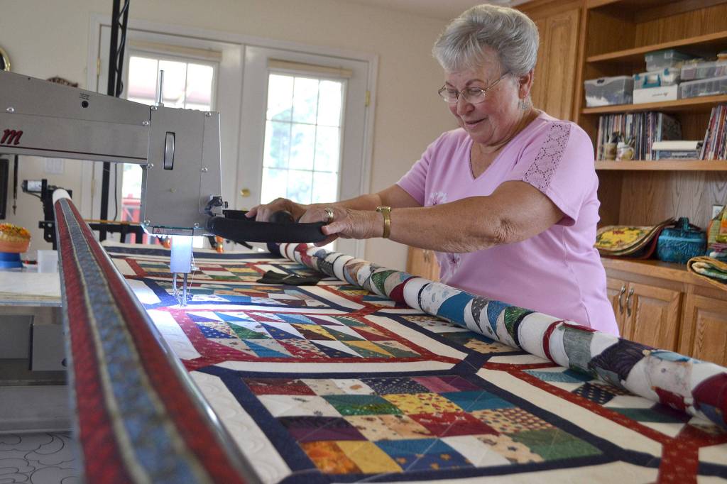 Glaucoma has made it difficult for Murph Gerber to continue longarm quilting, but she continues to work in the medium and with other quilts a few days a week, she says. Gerber is the featured quilter at the Sunbonnet Sue Quilt Club&rsquo;s annual show.