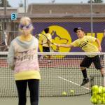 William Hughes returns a shot. Sequim Gazette photo by Michael Dashiell