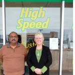 Olympic Wi-Fi is under new management with owner Moni Chaudhry and computer technologist Sheryl Mirenta. Sequim Gazette photo by Patricia Morrison Coate