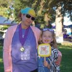 Left Teri Newell, cancer survivor and Gracie Ann Newell, 10, were part of Team Lollipop during the Relay for Life Clallam County where participants walked laps around Pioneer Memorial Park in Sequim from Friday, July 28 through Saturday, July 29 to fundraise and raise awareness for cancer. Sequim Gazette photo by Erin Hawkins