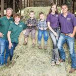 Left, Jeff Brown, Debbie Brown, Wade McCarthey, Tyler McCarthey, Sarah McCarthey and Ryan McCarthey stand in the barn at Dungeness Valley Creamery. Jeff and Debbie started the dairy farm in 2006 and Sarah and Ryan took over ownership in 2012. The McCartheys recently merged with Jackie&rsquo;s Jerseys of Bellingham as of Aug. 1 and will continue to distribute whole raw milk to consumers in the Whatcom, Skagit, Snohomish and San Juan counties. Submitted photo