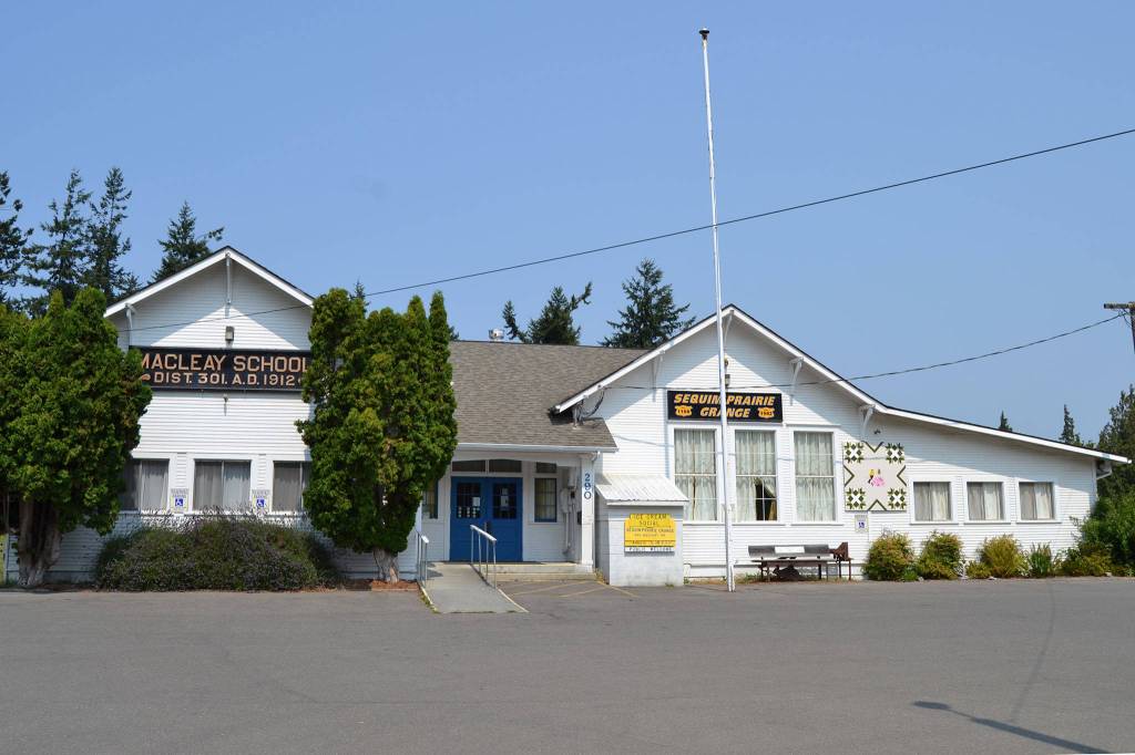 Macleay School became the Sequim Prairie Grange officially in 1965 after club members purchased it from the Sequim School District for $8,500. The grange officially began 75 years ago though. Sequim Gazette photo by Matthew Nash