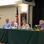 Sequim school board candidates Brian Kuh, left, and Jon Kirshbaum will run against each other for the director district No. 2 position while Nola Judd and Brandino Gibson plan to run for the director at large, No. 4 position in the General Election on Nov. 7. Sequim Gazette photo by Erin Hawkins