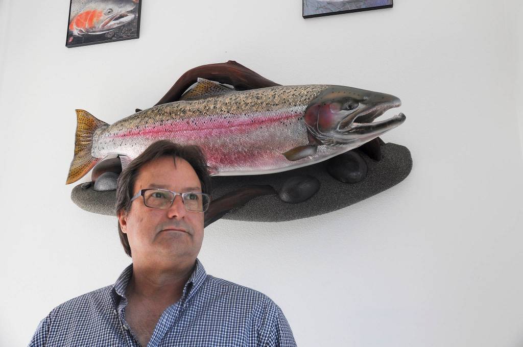 Luke Filmer said the client who requested this piece of artwork found him via facebook, a common practice for his customers. Sequim Gazette photos by Michael Dashiell