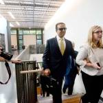 Lt. Gov. Cyrus Habib tours the recently opened Allied Health and Early Childhood Education Building at Peninsula College on Wednesday. (Jesse Major/Peninsula Daily News)