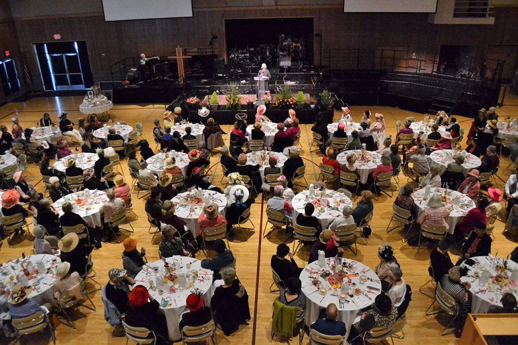 Organizers of the Mad Hatter&rsquo;s Tea hosted 203 people at Sequim Community Church for the event&rsquo;s 20th year, which focuses on raising breast cancer awareness and supporting local efforts to combat cancer and support those afflicted with it.