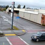 The view from Sequim VFW shows much of the span of North Sunnyside Avenue where crews will reconstruct the road for new water and sewer pipeline. Sequim Gazette file photo by Matthew Nash