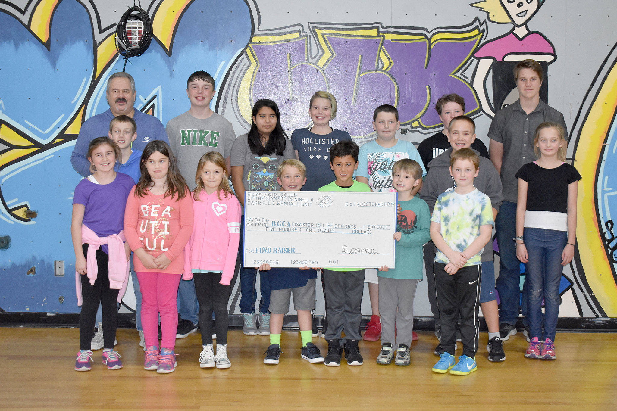 B&G Club members give to disaster relief