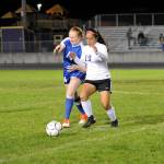 Sequim&rsquo;s Nathalie Torres, right, chases a ball against Bremerton&rsquo;s Lissa Joiner on Oct. 23. Next season, Head Coach Derek Vander Velde said he plans to lean on Torres and others to lead the team. Sequim Gazette file photo by Matthew Nash