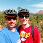 Robert Streett of Sequim takes a photo with his son Robby, 16, near Sedona, Ariz., while on vacation in July. The father and son died in a car wreck in Colorado on July 20. They are survived by Josslyn, Robert&rsquo;s wife, and son, Sawyer, 14, who also were in the vehicle during the crash. A memorial service for the father and son is held at 1 p.m. Sunday, Nov. 12, in the Port Angeles Library. Submitted photo