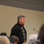 Jeff Cole, owner of Willow Creek Manor, speaks to Sequim city councilors on Nov. 13, about his development and that the developing Broadmoor Street to West Sequim Bay Road would cost him upwards of $1 million and divide his farm in half. City councilors later approved his development but requested a code change to require a second ingress/egress from future subdivisions. Sequim Gazette photo by Matthew Nash