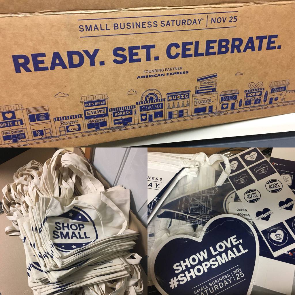 Staff with the Sequim-Dungeness Valley have sent out dozens of promotional materials for Small Business Saturday on Nov. 25. At the tree lighting that day, businesses have provided about 30 gift certificates to promote shopping in Sequim. Submitted photo
