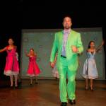Jeremy Pederson, center, and actors Ben Heintz, Emily Spink, Abigail Kurt, Isabella Knott and Quinton Cornell practice a dancing number for the upcoming musical Irving Berlins White Christmas. Sequim Gazette photo by Erin Hawkins