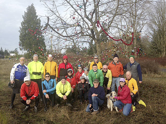 Cyclists spin in the holiday season