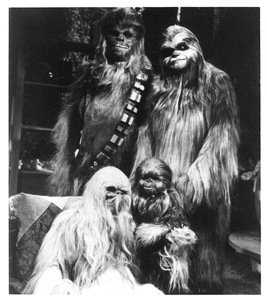 Sound designer Ben Burtt confirmed in the book The Sounds of Star Wars by R.W. Rinzler that for the Star Wars Holiday Special he recorded several animals in Sequim for Chewbaccas family for the TV special and later Star Wars: Episode V  The Empire Strikes Back. Photo by CBS