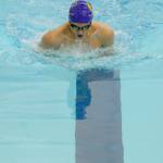 Sequim William Payne swims the 100 breaststroke in an Olympic League meet against Bremerton on Dec. 14. Sequim Gazette photo by Michael Dashiell