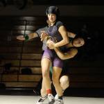 Sequims Amara Sayer avoids a takedown by Klahowyas Hannah Bumbalough on Dec. 14. Sayer went on to win with a pin in 5:51. Sequim Gazette photo by Matthew Nash