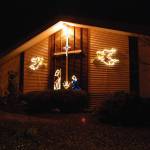 Sequim Worship Center continues to host the nativity scene in Christmas lights on the front of its church along Sequim Avenue. Submitted photo