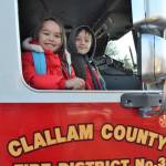 Sebastian Greimes, 7, raised the most funds at more than $800 and won a ride in a fire truck with his sister Isabella, 5. Sequim Gazette photo by Matthew Nash