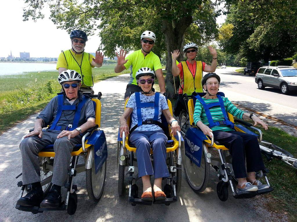 There are currently four other wheelchair bike programs in the U.S. making the Sequim Wheelers the fifth in the nation and the first in Washington state. Photo courtesy of Portland (Maine) Wheelers