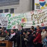 Activists try to occupy the front steps of the state capitol