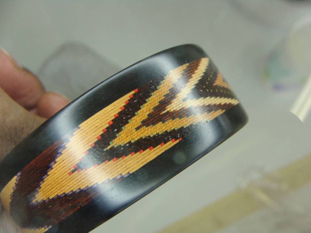 Bowls and bracelets by Martha Collins can consist of up to 1,200 pieces of wood. Photo by Turningsmith Studios