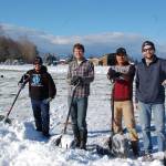 Photo: Snow day on soccer fields