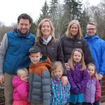 Two families own and operate Getting Cultured, a business in Sequim that ferments local foods and distributes its products across the Olympic Peninsula and in Tacoma. From back left, are co-owners AJ Wooten, Lindsey Wooten, Ginger Voyles, Greg Voyles, and front left, Ruby Wooten, Tyler Wooten, and Ava Wooten, Gwyneth Voyles and Gretchen Voyles. Sequim Gazette photo by Erin Hawkins