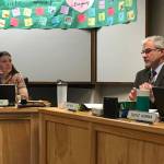 Sequim Schools superintendent Gary Neal, right, discussed school safety at the Board of Directors Meeting on March 5 and said if students participated in the national school walkout on March 14 he would use it as an opportunity to discuss the issue of safety with students. Sequim Gazette photo by Erin Hawkins